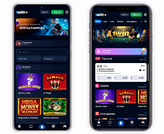 Download the free 1Win app to bet and play casino online on the go