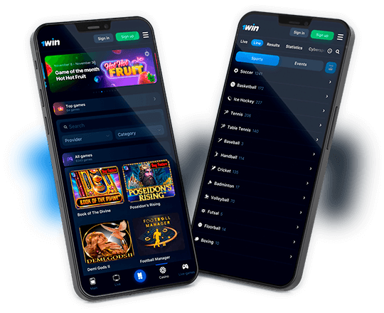 The 1Win mobile app is available for Android, iPhone and iPad